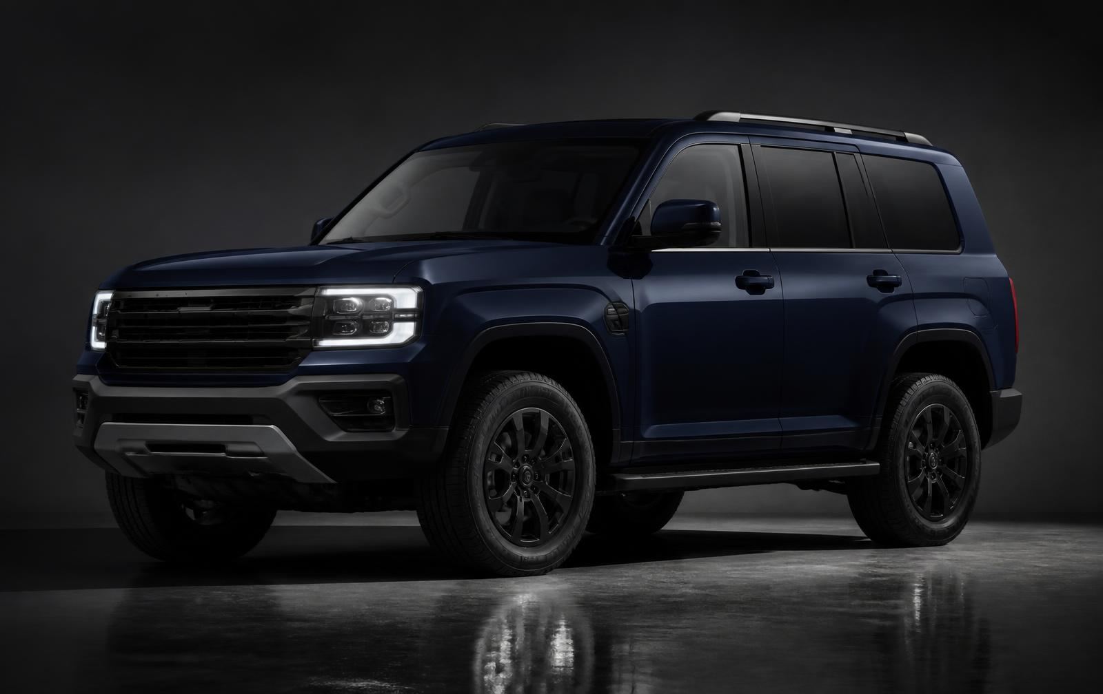 Jetour G700 plug-in hybrid SUV in Navy Blue, front three-quarter view